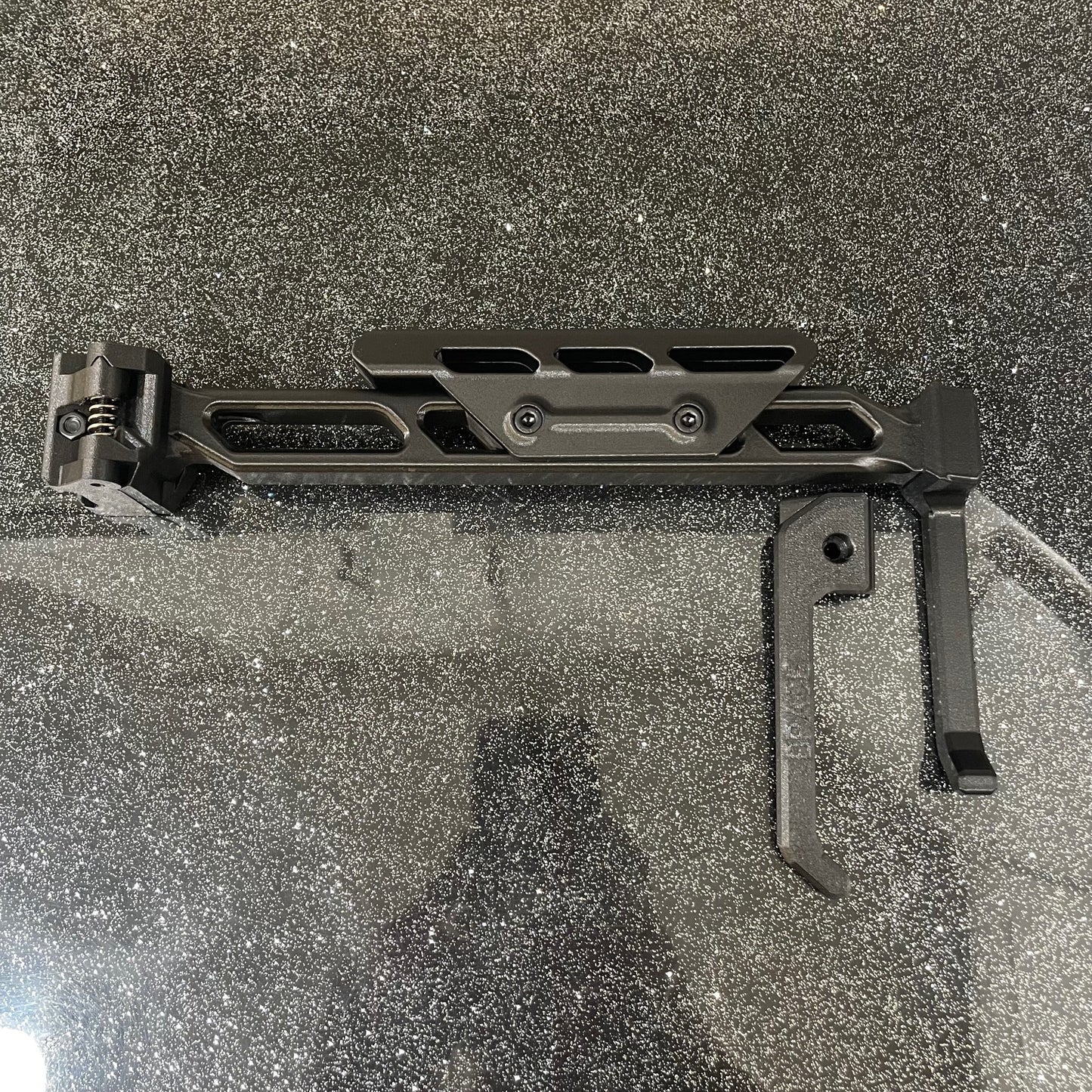 Carbon Fiber Folding Picatinny Stock With Cheek Riser